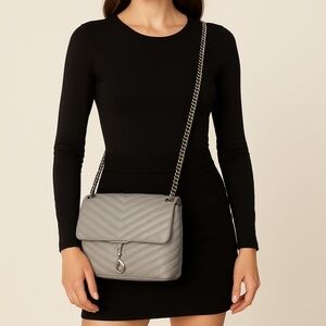 Rebecca Minkoff Edie Crossbody – Ice Grey – NWT